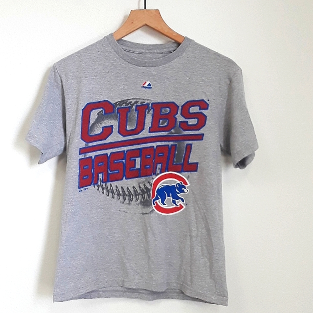 Chicago Cubs - Majestic - Large Grey T-shirt